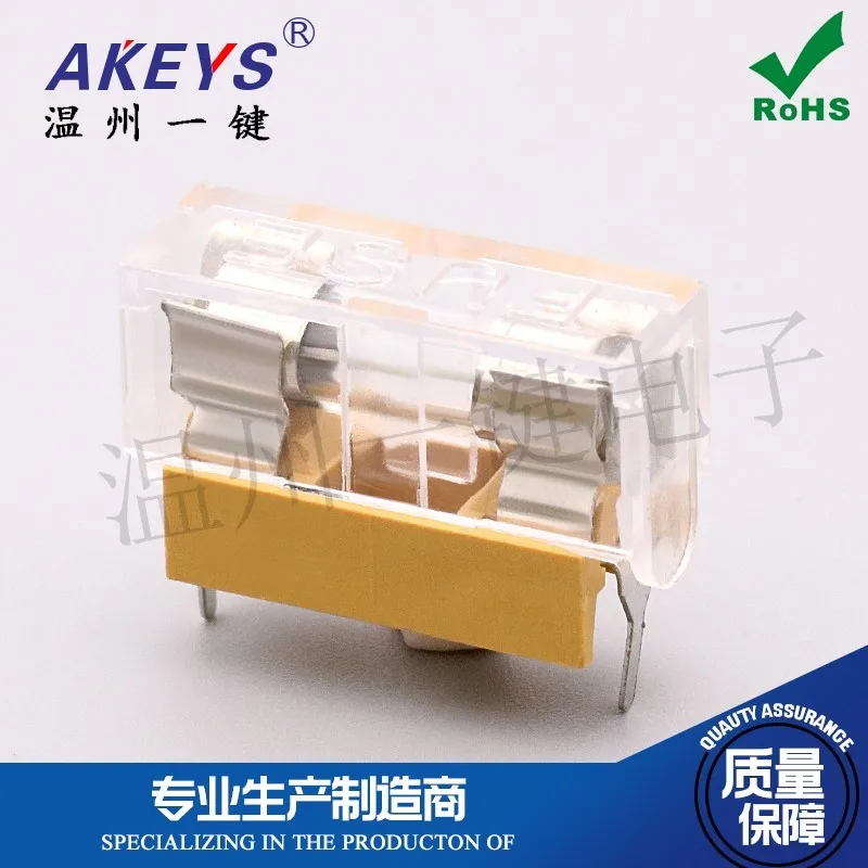 10 pcs Transparent Case Cover Glass Fuse Holder 5 X 20mm Fuse Holder Welding Cover Fuse Clip Socket