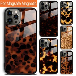 Tortoiseshell Tortoise Shell Phone Case For iPhone 17 Air 15 16 14 12 Pro Max Plus Magsafe Magnetic Wireless Charging Cover