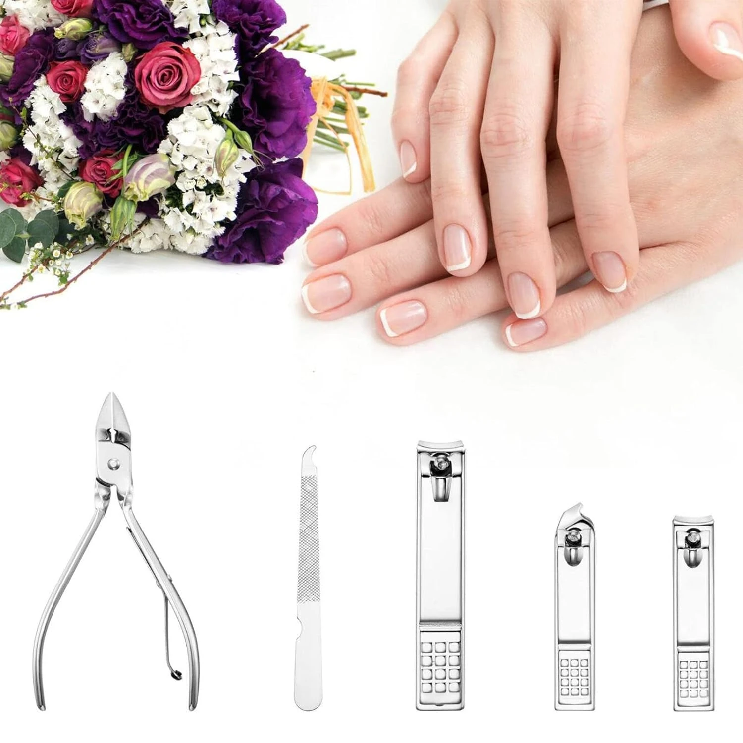 Luxurious and Stylish Manicure Pedicure Set - High-Quality Stainless Steel Grooming Kit for Men and Women. Ultimate Nail Care Ex