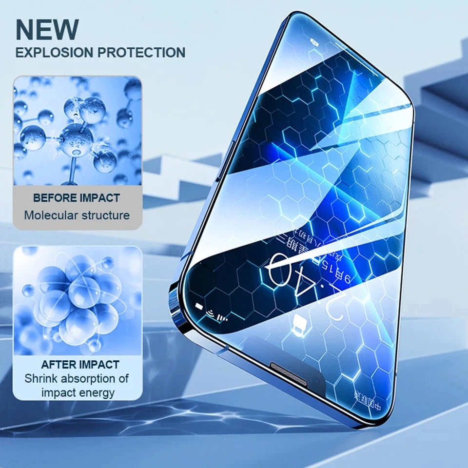 3-5 szt. zestawu bezpyłowego Fliter Kit Privacy Anti-Spy Glare Clear 9H Tempered Glass dla iPhone 15 14 Plus 13 12 Pro Max Screen Protector — zdjęcie produktu 4