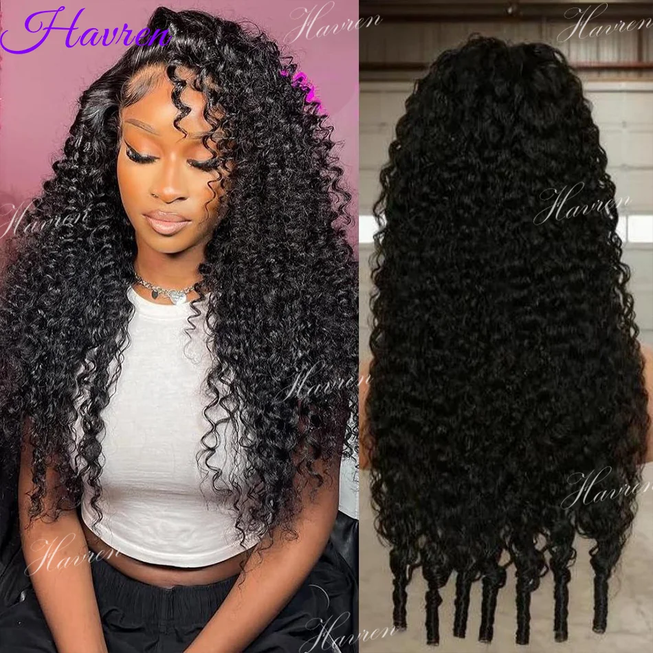 

13x4 Burmese Curly Wigs 200% Density 13x6 Lace Frontal Wigs Curly Natural Deep Wave Lace Front Wig Human Hair With Spiral End