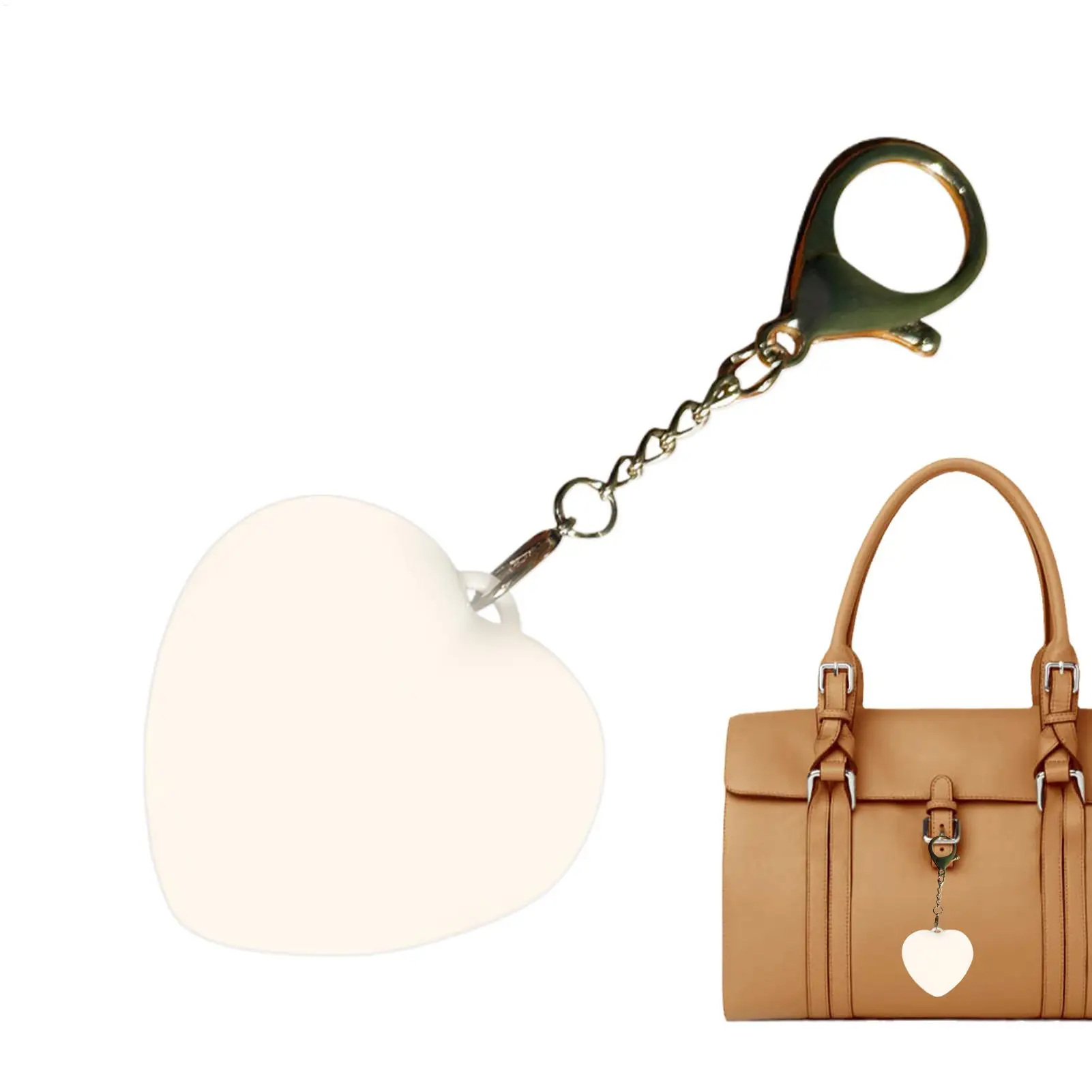 

Purse Light LED Purse Light Touch Activated Heart-Shaped Lamp Romantic Ornament Dimmable for Beach Commuting Camping Traveling