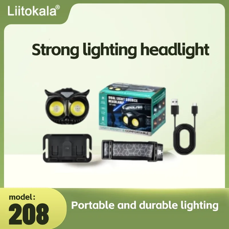 

LiitoKala LT-208 LT-209 Сильный свет Сова Освещение Фара Размахивающий индукционный пояс Сильное магнитное применение с батареей