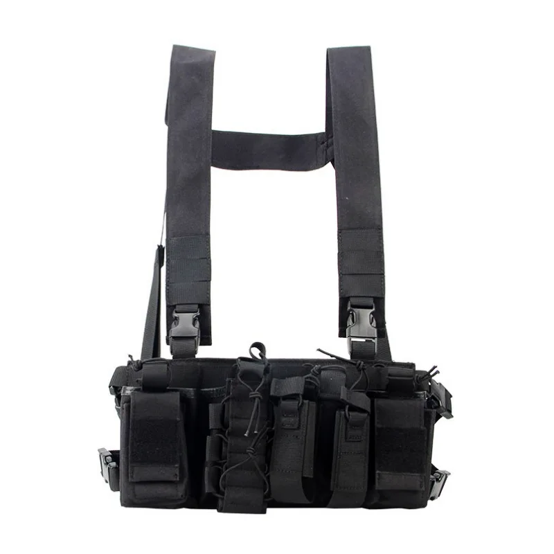 

Tactical Molle Chest Hanging, Military Fan Field Multifunctional Double Shoulder Vest Vest Chest Training Uniform