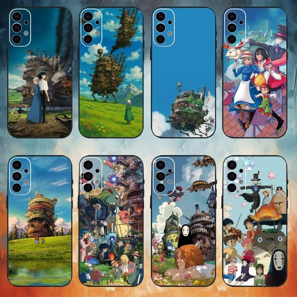 حافظة هاتف لطيفة على شكل حرف C من H-Howls لهاتف سامسونج S25، S24، S21، S22، S23، S30، Ultra، S20، Plus، Fe، Lite، Note، 10,9,5G غطاء أسود #1