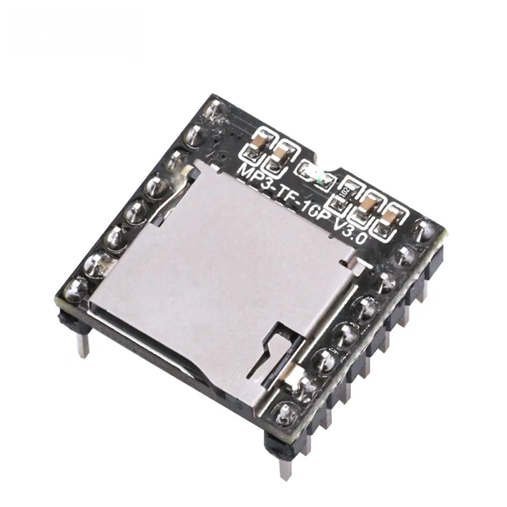 Mini MP3 DF Player Module Board MP3 Audio Voice Decode Board For Arduino Supporting TF Card U-Disk IO/Serial Port/AD DFPlayer