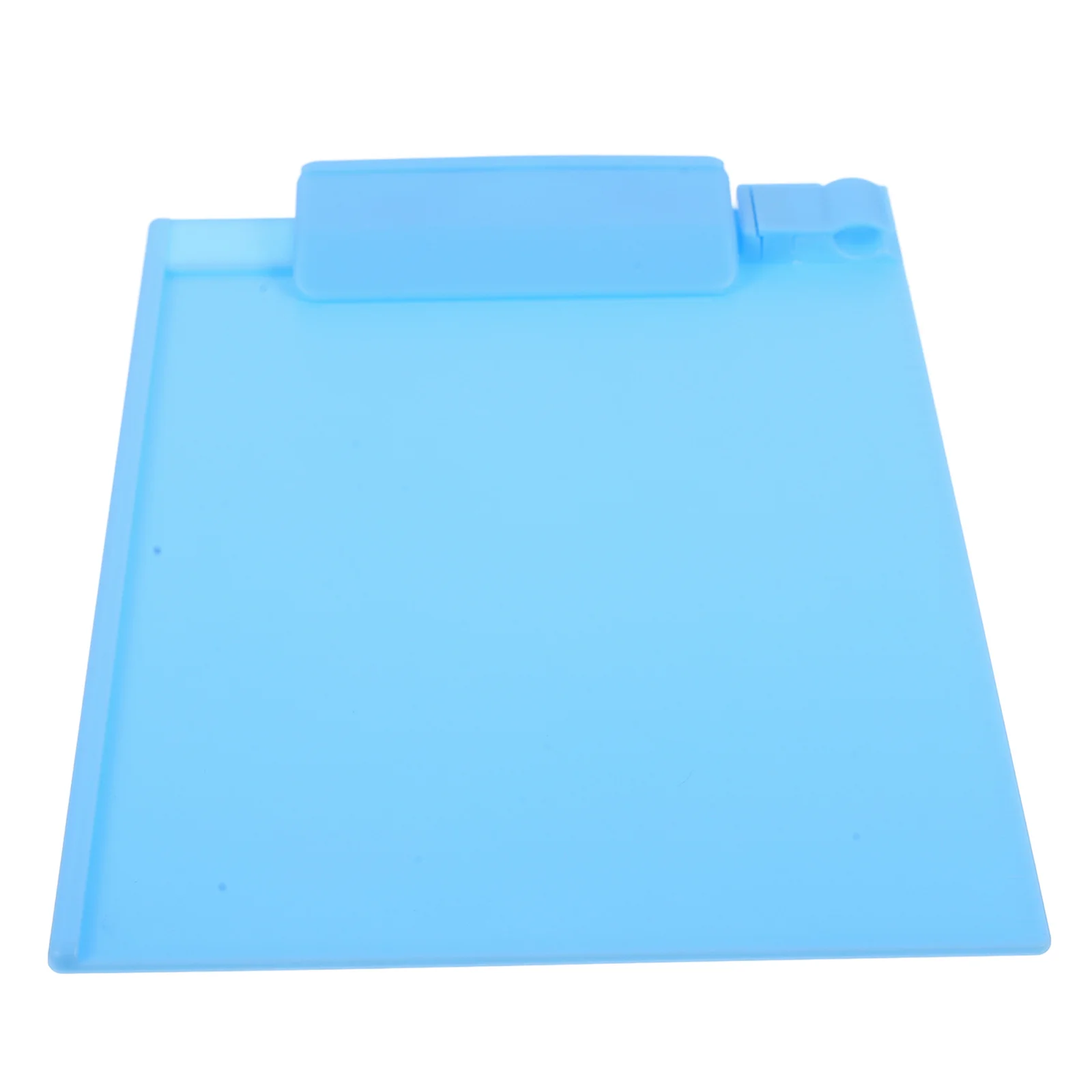 A5 Plastic Clipboard With Pen Holder Scale Writing Board For School Office Conference Medical Use Sky-Blue