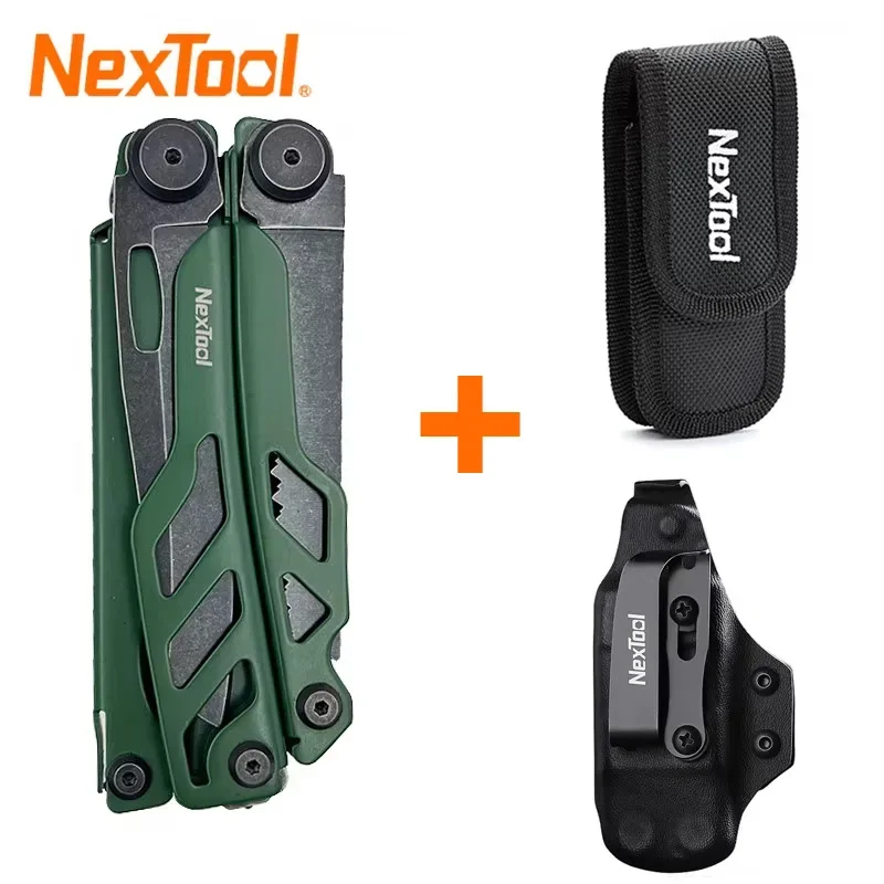 NexTool Flagship Pro Multitool Tang met Kydex-hoes, 16-in-1 Multitool, opvouwbaar, draagbaar, zakmes, multifunctionele schaar