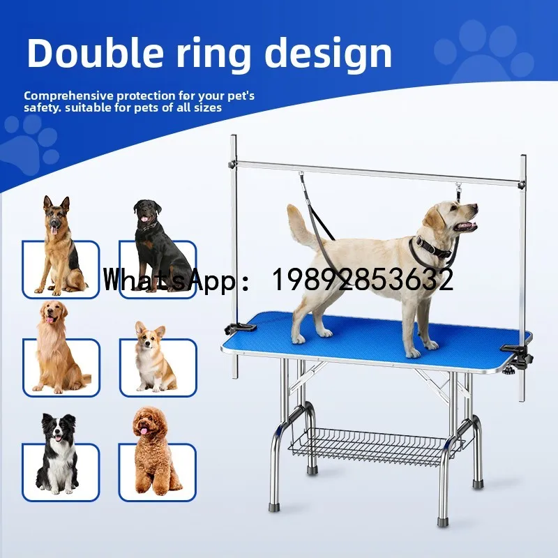 

B1 Стол для ухода за домашними животными для мытья кошек и собак, стрижки и обрезки, портативный складной столик для ухода за кошками из нержавеющей стали