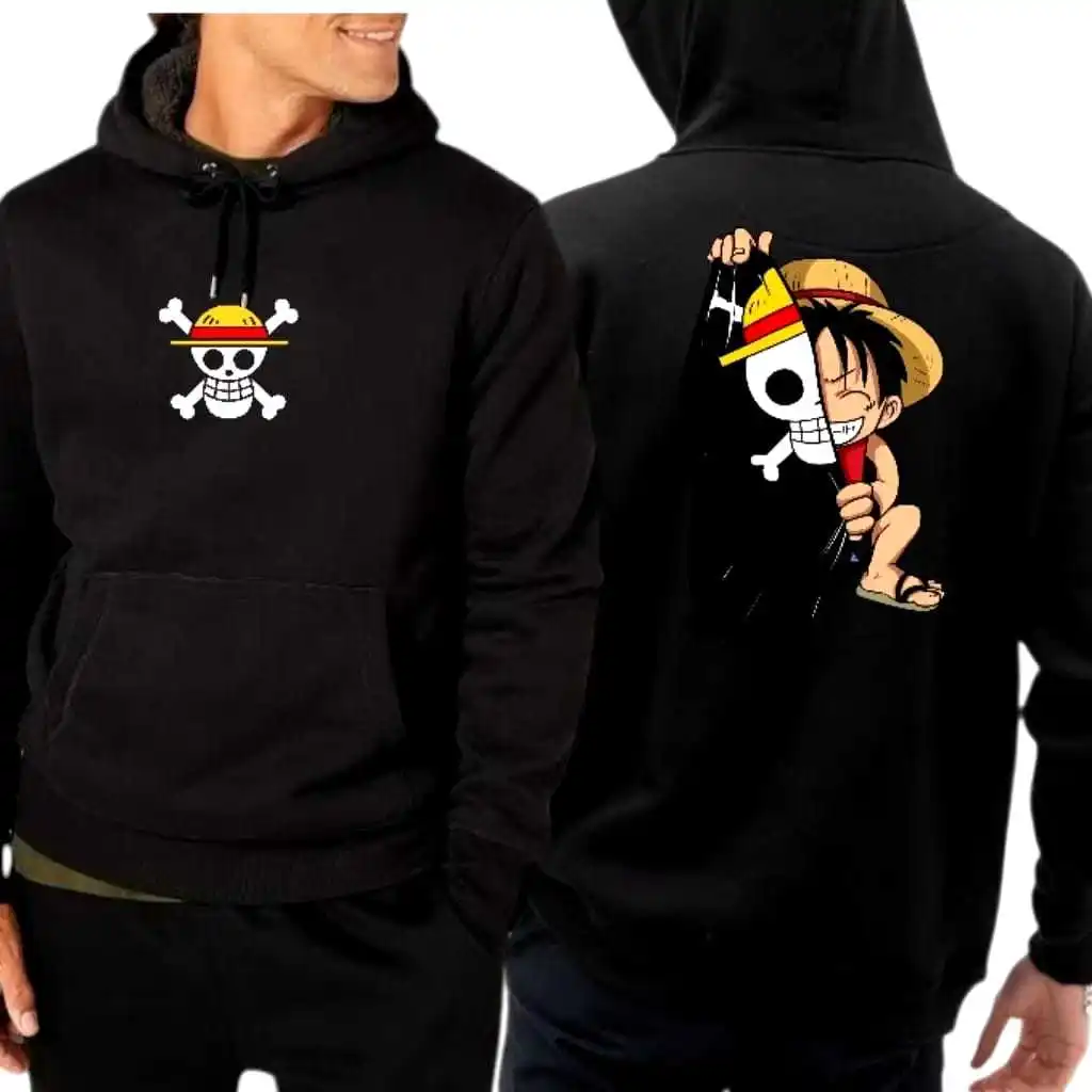 

A New Hoodie HITAM TEBAL240G KEREN One Piece Men's and Women's Hoodie for Comfort Anime