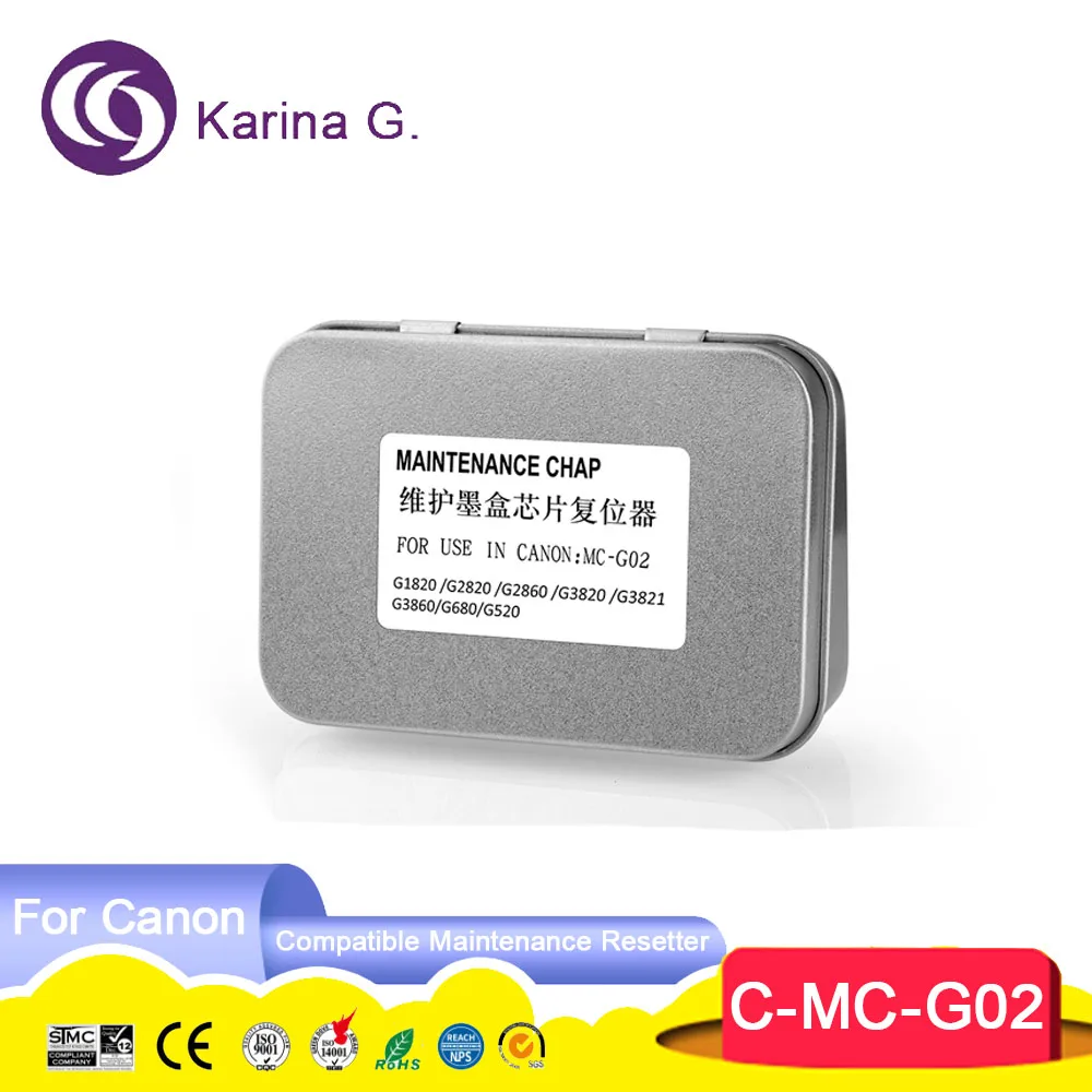 MC-G02 Ink Maintenance Box Chip Resetter For Canon G2160 G3160 G1220 G2260 G3260 G1420 G2420 G2460 G3420 G3460 G1520 G2520 G2560