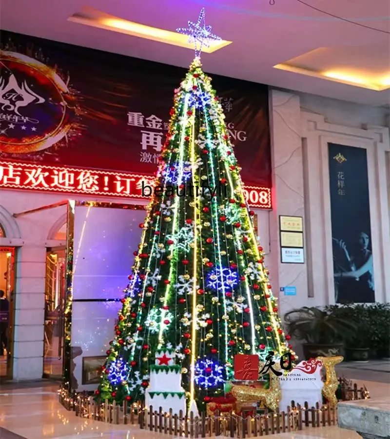 Modern large lighting Christmas tree 4-5-6 -8 meters, outdoor Christmas tree scene decoration tree