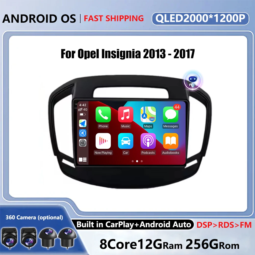 For Opel Insignia 2013 - 2017 Car Android 14 Multimedia Head Unit Stereo Player GPS Navigation BT WIFI car accessories tools