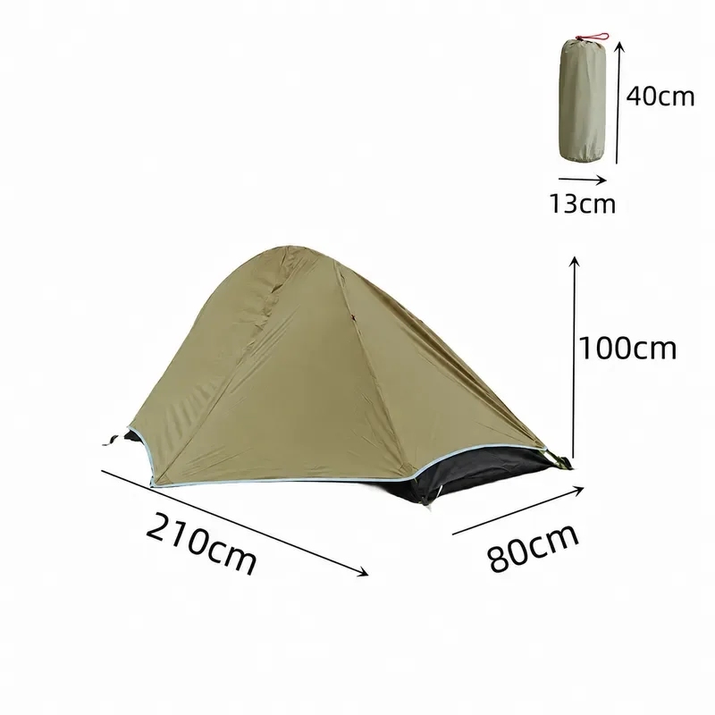 MCETO Flying Fish 1 Person Rainproof Mountaineering Camping Tent Outdoor Breathable Lightweight Ultra Light Aluminum Rod