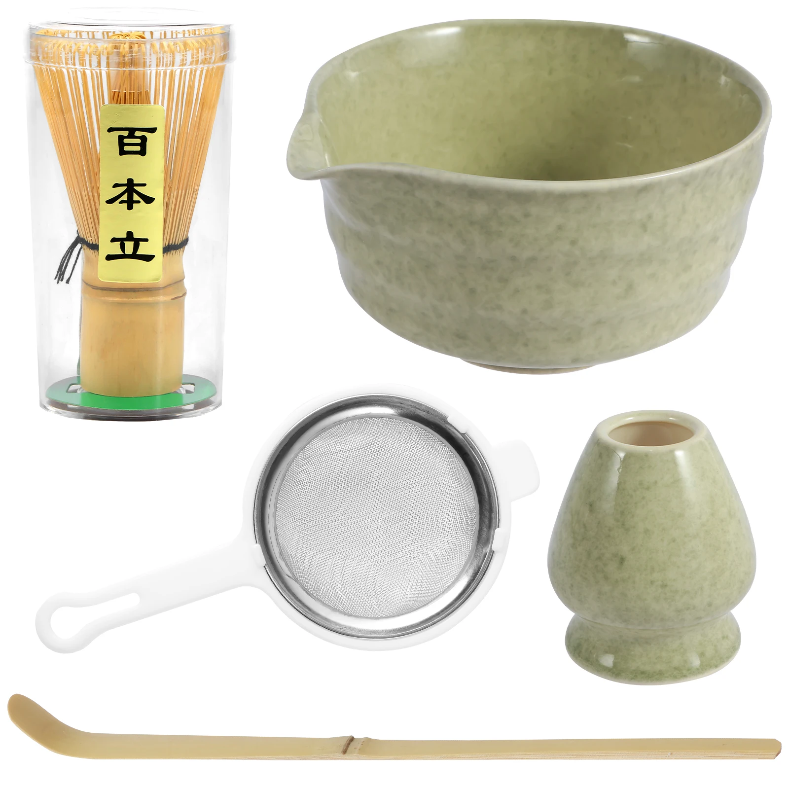

5Pcs Japanese Matcha Tea Set Safe Bamboo Whisk Teaspoon Tea Sets Matcha Bowl Indoor Beverage Shop Tea-making Tools Accessories