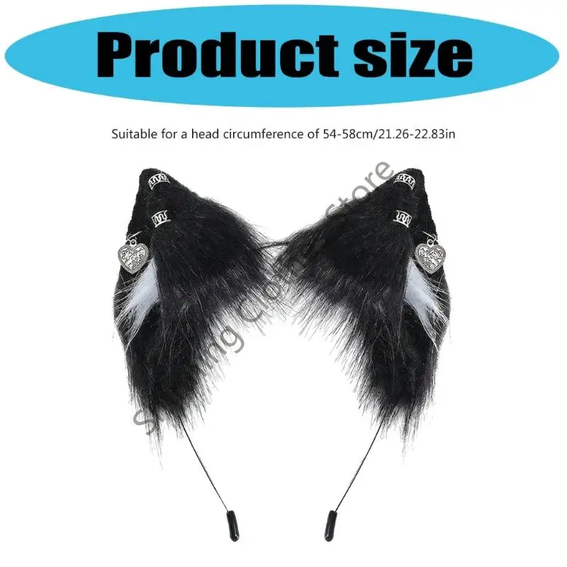 M68A لينة أفخم الحيوان الأذن رباط شعر تصميم خفيف الوزن تأثيري ملحق زي الحدث