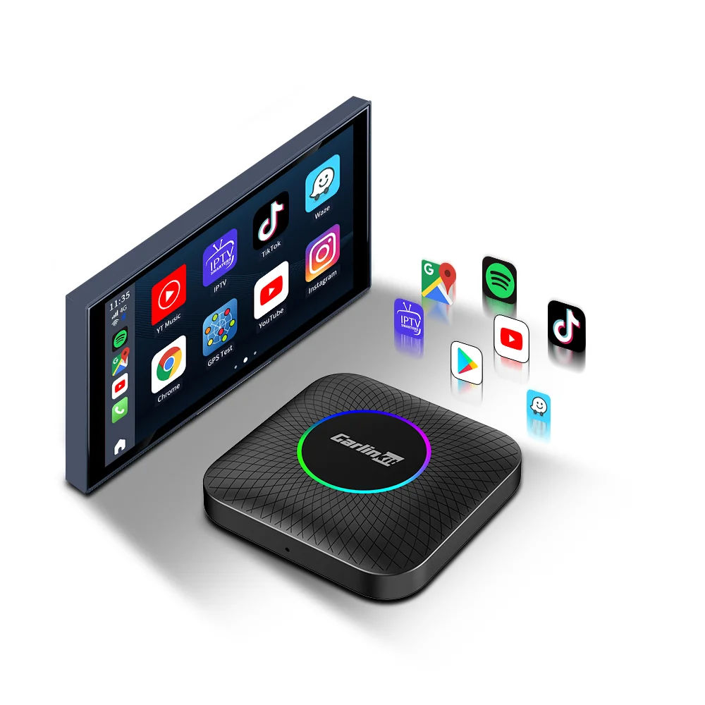 

STLFBuilt-in4G Full Netcom Module Adapter Wireless Carplay Android Auto Car Play Tv Video Dongle SM6225 CarlinKit Carplay Ai Box