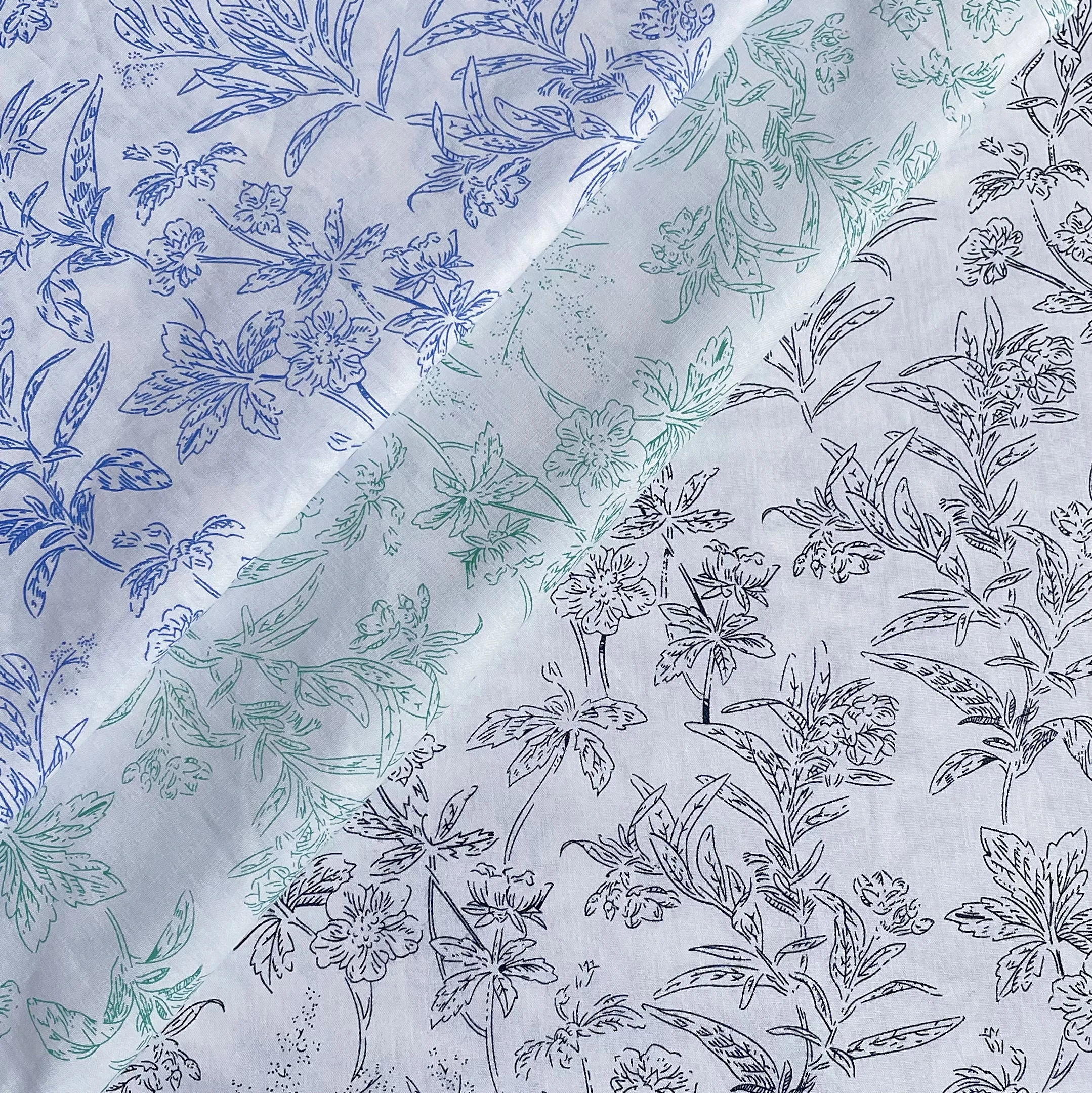 Summer Plant Tree Leaf 100% Cotton Fabric 40S Original Design Fabric Digital Printing for Sewing Cloth Dresses Skirt Kids Design