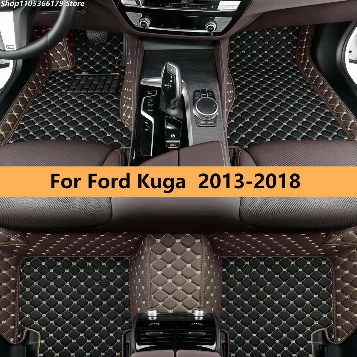 Auto Floor Mats Fit For Ford Kuga 2013 2014 2015 2016 2017 2018 Waterproof Foot Pads Floor Mats Carpets Car Accessories Inter