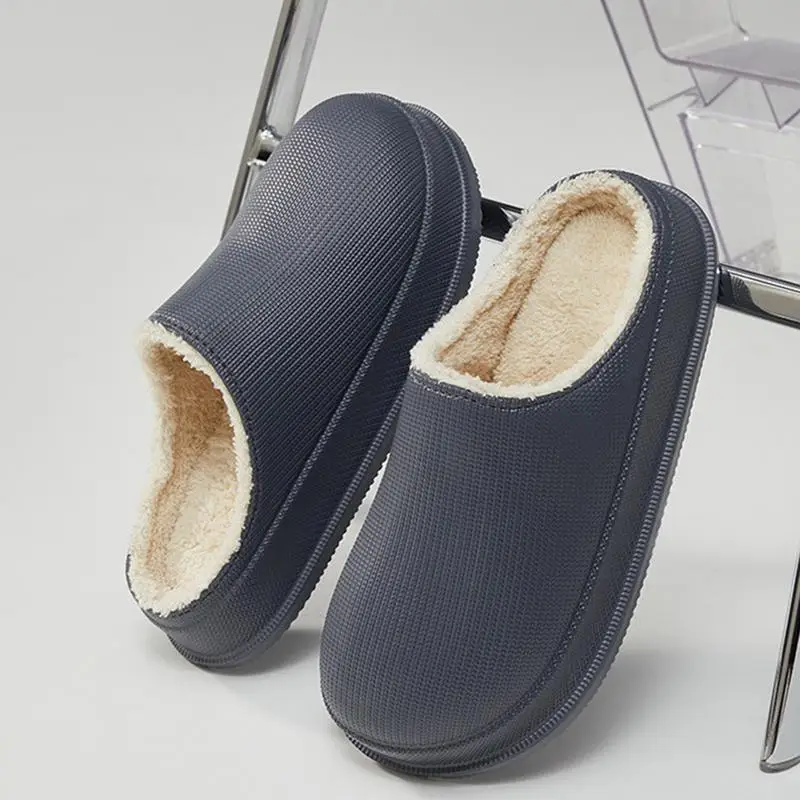 Cozy Platform Slippers House Warm Slippers Slip on Comfortable Memory Foam Slippers Warm Plush Bedroom Shoes for Winter