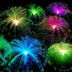 Firework Solar Flower Light Outdoor Jellyfish Light 7 Colors Changing Waterproof Solar Pathway Lights Yard Patio Holiday Decor