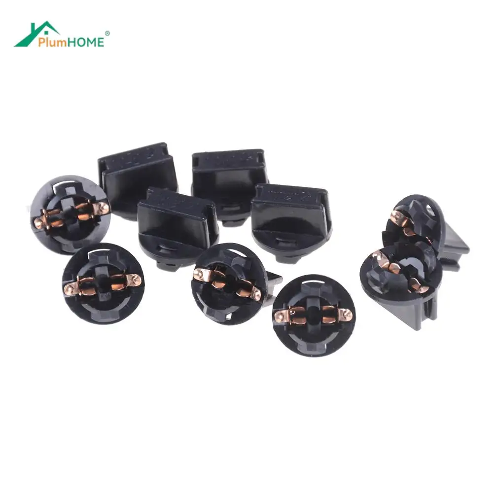 Wholesale 10pcs T10 Socket Dashboard Instrument Panel Socket T10 W5W 168 192 194 Twist Lock Wedge Bases Lamp Dash Bulb Plug