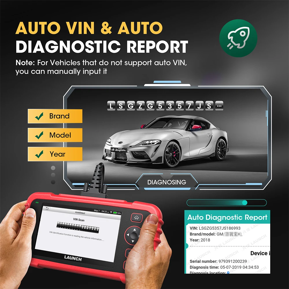 New LAUNCH CRP129X Diagnostic Tools Automotive OBDII Scanner OBD2 Scan Tools Four Systems Diagnosis obd2 Code Reader