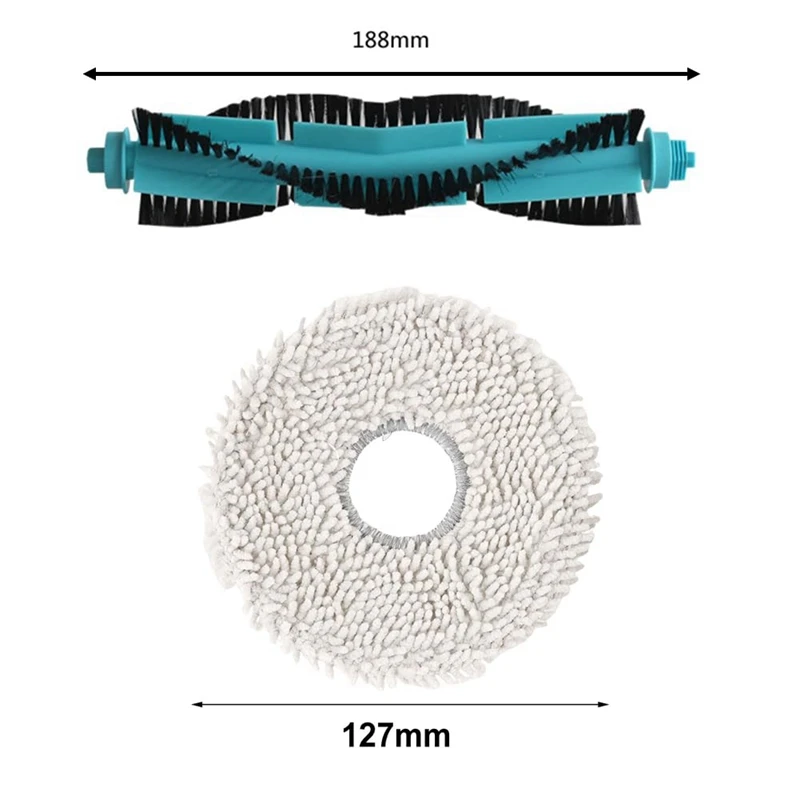 Roller Brush,Filters,Mop Cloths As Shown Plastic Compatible For Cecotec Conga 11090 Robot Vacuum Cleaners