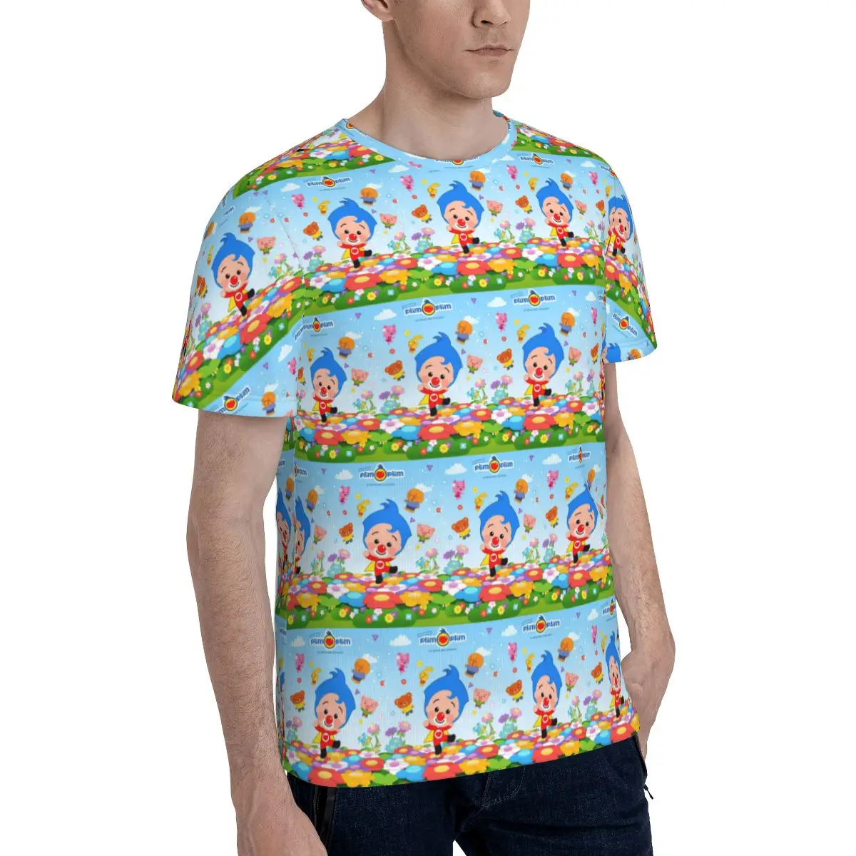 Clown Plims T-Shirt for Men Cotton T Shirts Men's Short Sleeve Crew Neck Summer Clothes Tops