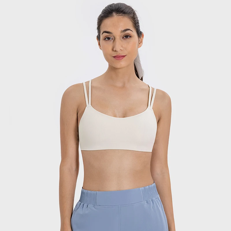 

Women's Double Strap Sports Bra - Seamless, Breathable & Comfortable for Yoga