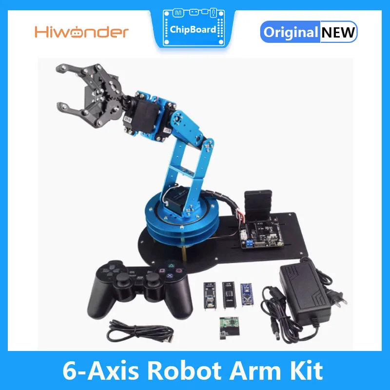 Hiwonder-Kit de brazo de Robot Freedom LeArm, 6 ejes, código abierto, STM32/51, microcontrolador programable, Compatible con Arduino Robot