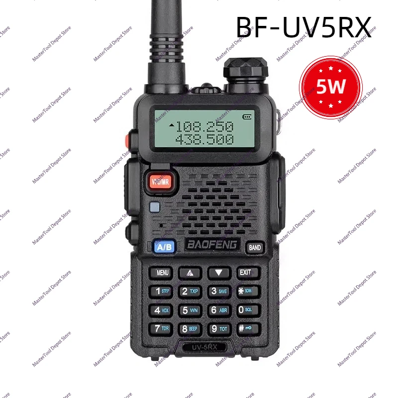 Baofeng UV-5RX Upgraded Two Way Radio Type C Wireless Copy Frequency AM FM Long Distance Handheld Ham Walkie Talkie