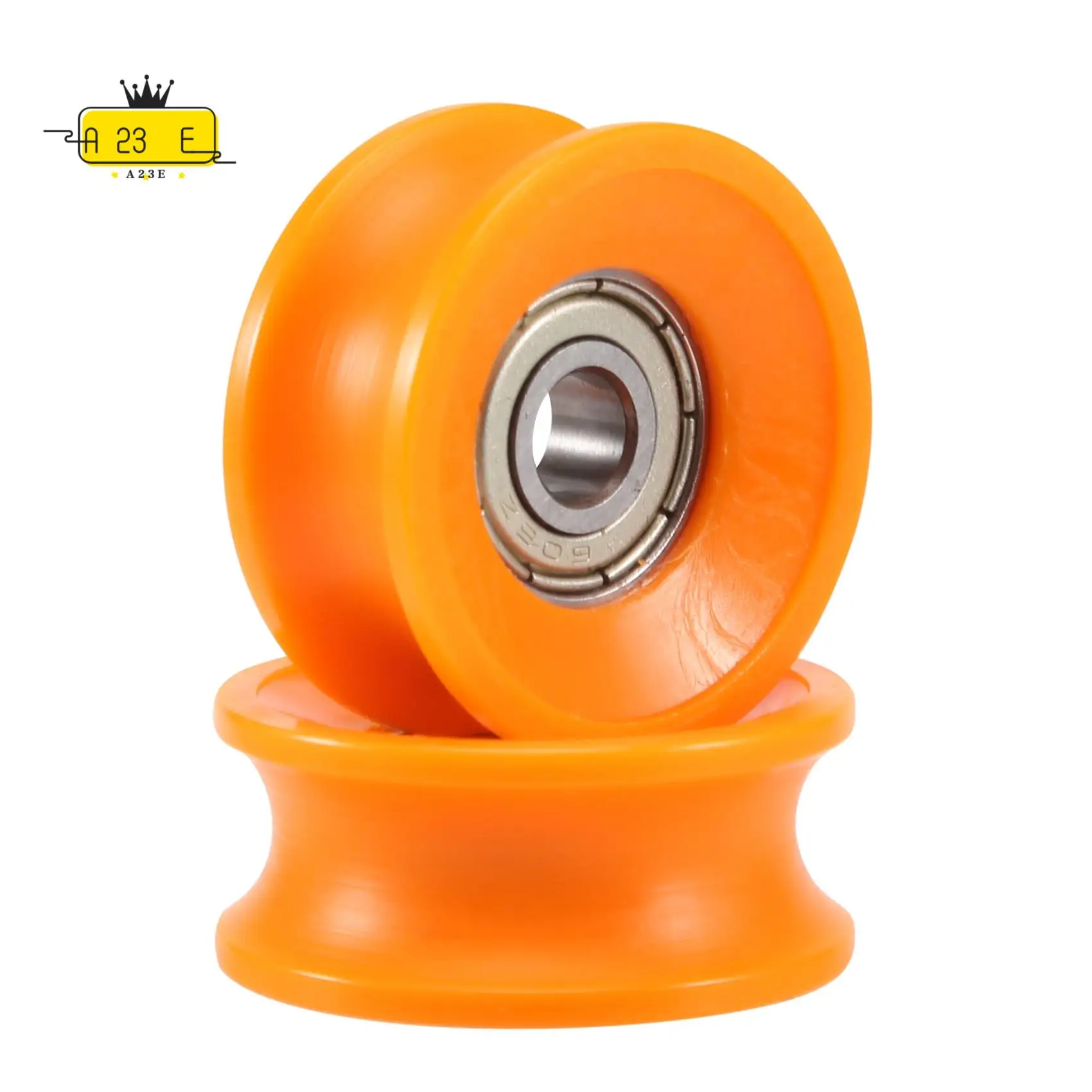 A23E-4Pcs 6X30x13mm Plastic Coated Sealed Bearings Steel 606Z Deep U Groove Guide Pulley Rail Ball Rolling Bearing Wheel