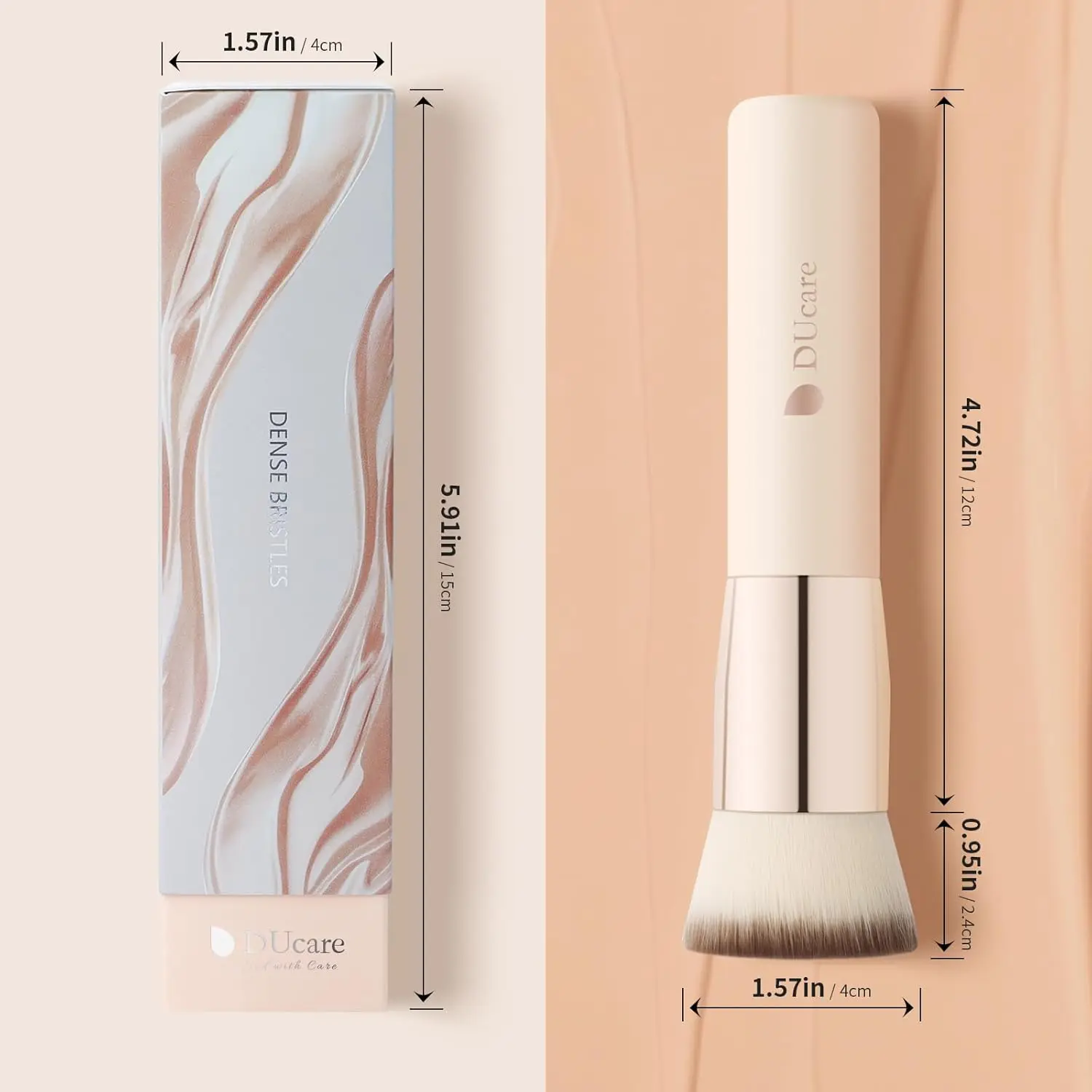 DUcare-brocha para base Kabuki de tapa plana, brocha de maquillaje profesional sintética, herramientas de maquillaje para pulir polvo de mezcla líquida