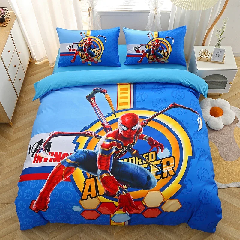 Disney Cartoon Duvet Cover Set Pillow Case for Boy Bedroom  Bedding Single Size Bed Room  Birthday Gift