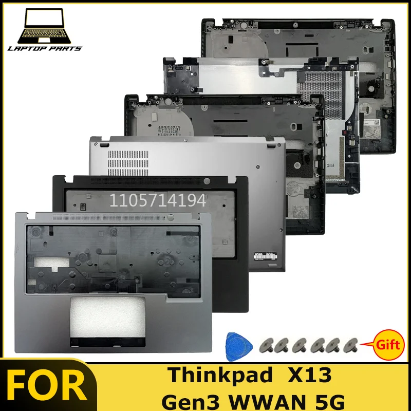 NEW For Thinkpad X13 Gen3 WWAN 5G Laptop Palm Rest/Upper Case Bottom Case/Base Cover 5G/WLAN Version
