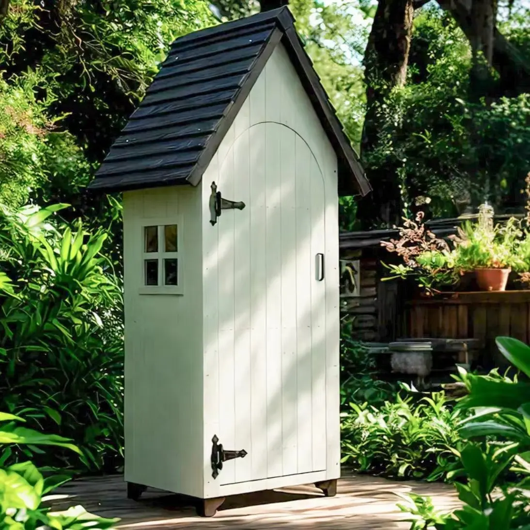 

[Шкаф для хранения] Высококачественный уличный шкаф, защита от дождя и солнца, для хранения инструментов и мелочей на двора и в саду