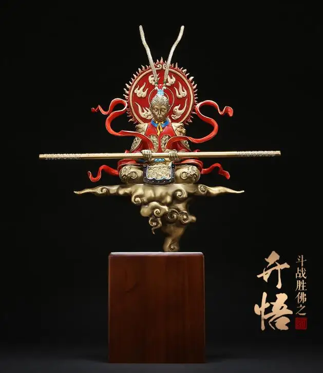 Large--Collection Edition-TOP Business Mascot -God of victory God of War China Wu Kong Business decorative art  Sculpture statue
