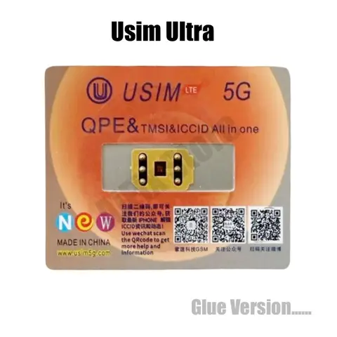 Original Usim Ultra with QPE Esim Mode with Sticky Tape for iPhone 12mini 13mini 16 15 14 X 8 7 iOS18 iOS26
