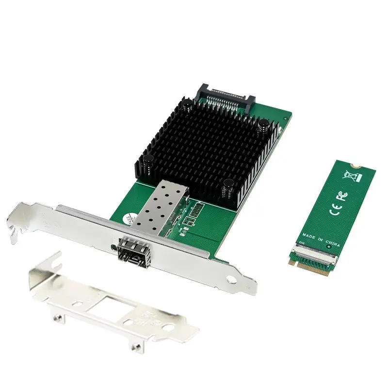 Imagem -02 - Placa de Rede Gigabit Single Port Fibra Óptica L82599 Chip M.2 para 10g Sfp Mais Servidor X520-da1