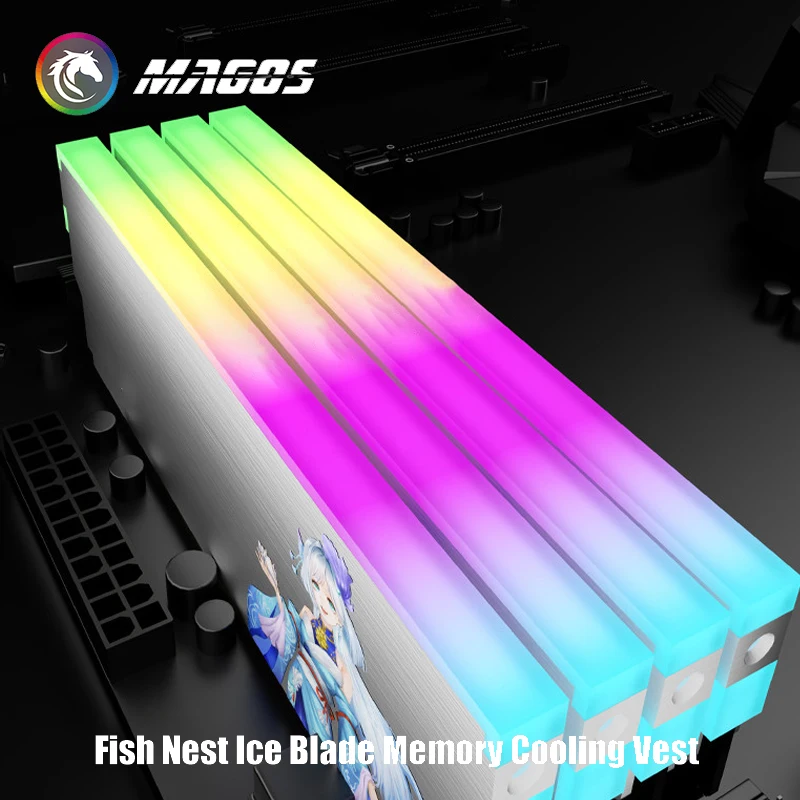 Nigigen Pattern Universal RAM Memory Vest for DDR5 DDR4 DDR3 Module Heatsink 5V ARGB, Desktop Computer Cooling Part