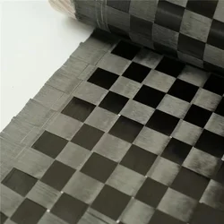 12K Spread Tow Carbon Fiber Fabric 18mmx18mm 88g Plaid Pattern Stretch Carbon Cloth Repair Use Ultra Thin 0.1mm 50x100cm