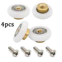 4pcs Durable Roller Shower Rooms Cabins Pulley Shower Room Roller Runners Wheels Pulleys Diameter 20-27MM Bathroom Accessories