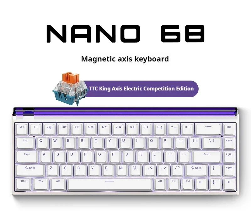 Madlions NANO68 Magnetic Switch Mechanical Keyboard Wired Gamer Keyboards Custom 8000Hz RT0.01mm Keyboard Valorant Accessories