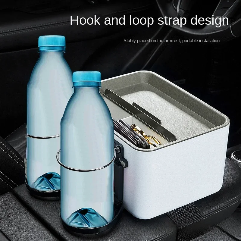 Multifunctionele auto-opbergdoos Armsteun Organizer Auto-interieur Organizer Accessoires Telefoon Tissue Cup Bekerhouder