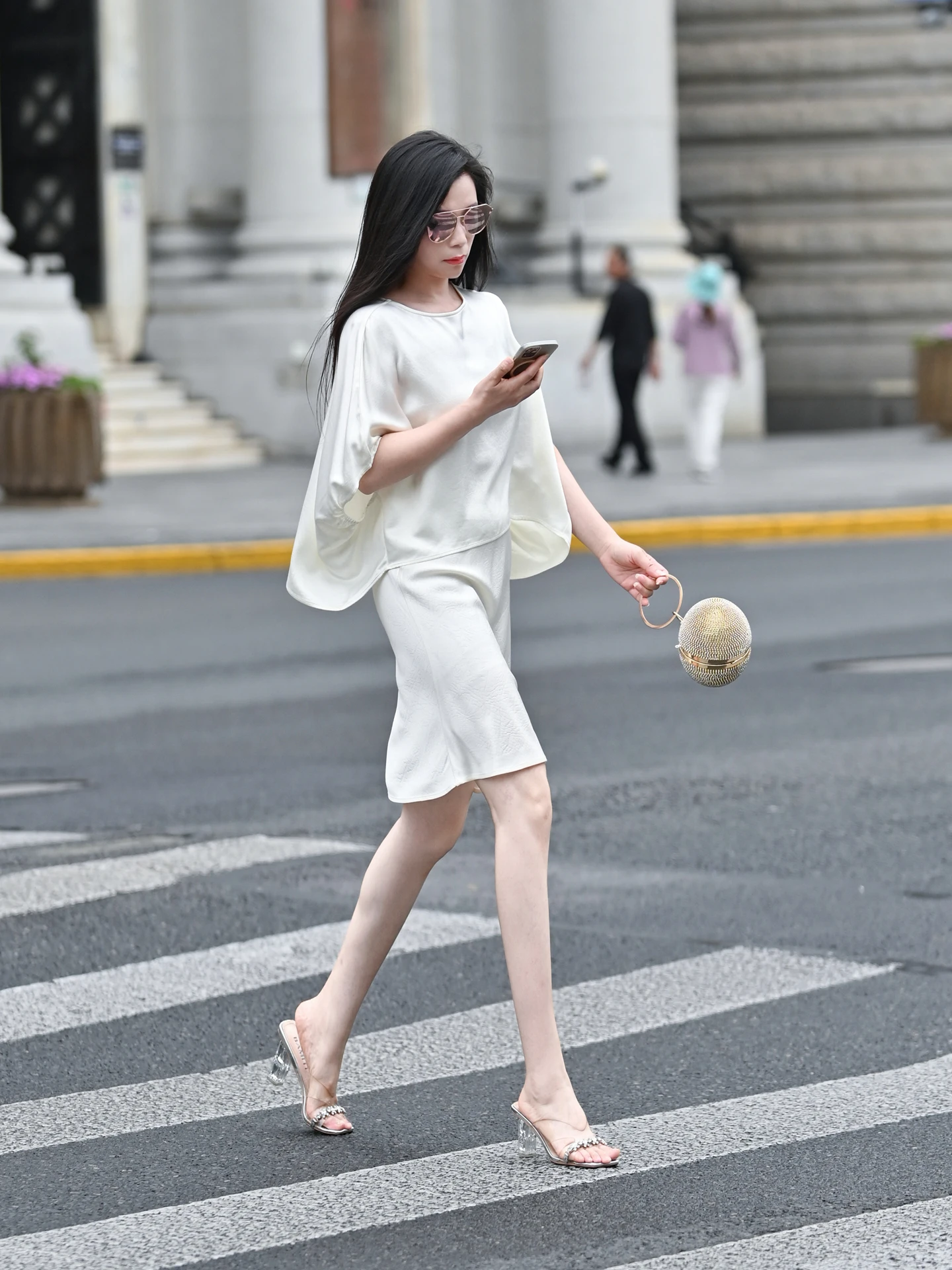 

Original 2025 Summer New Sle Slimming A-Line Skirt Acetate Lychee Pattern Drapey Small Size Versatile f Skirt