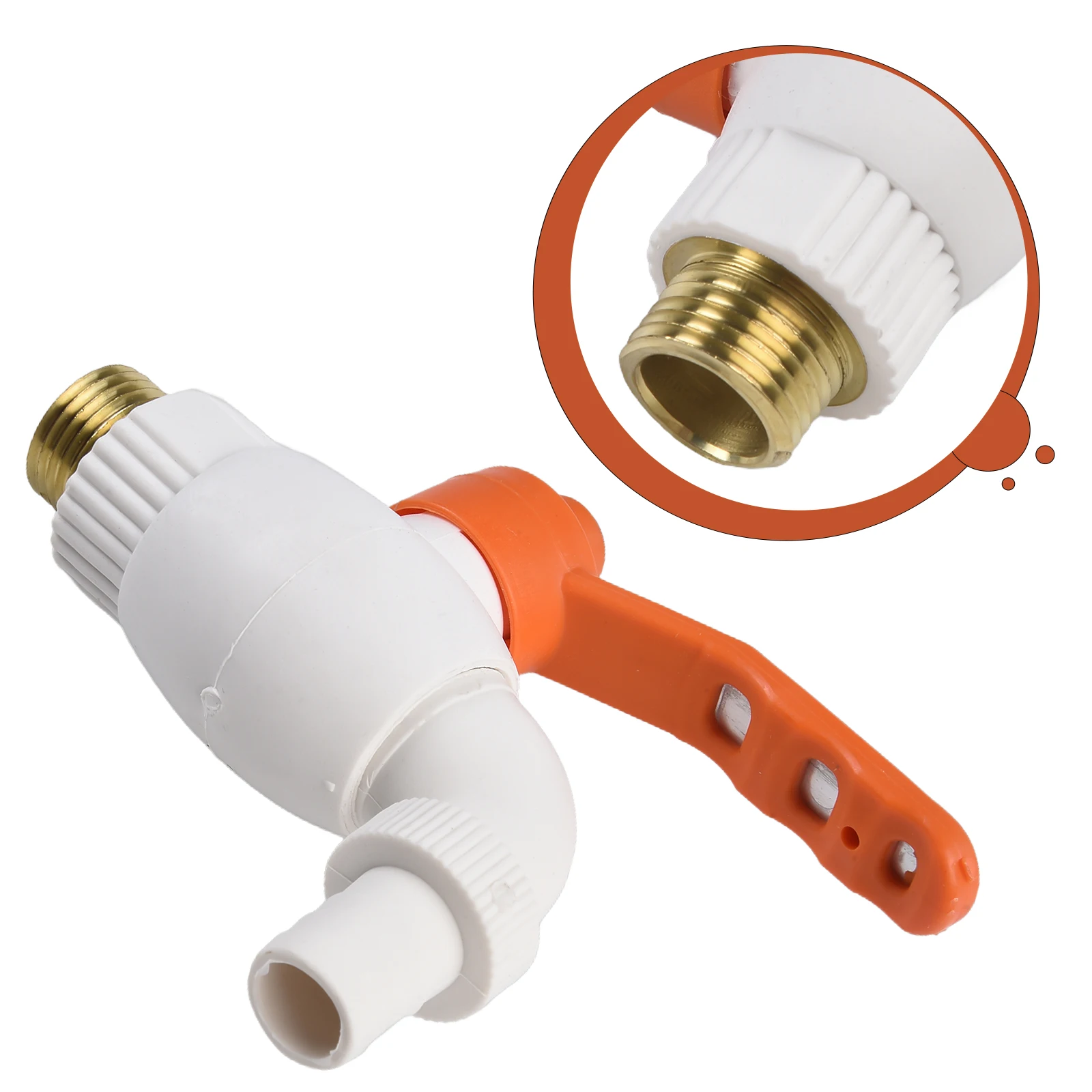 1pc Male Thread Water Faucet Fish Tank Tap  Aquarium Valve Garden Adapter Plastic 4-point Thickened L Faucet For Washing Machine