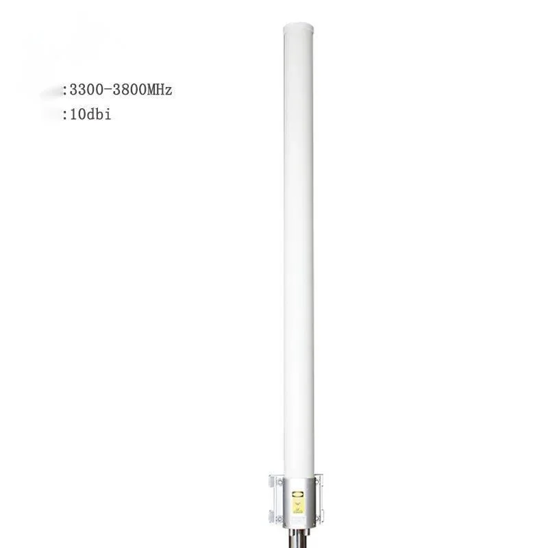 3300-3800mhz dual polarization omnidirectional 5g mobile phone signal antenna 10dbi high gain communication network antenna