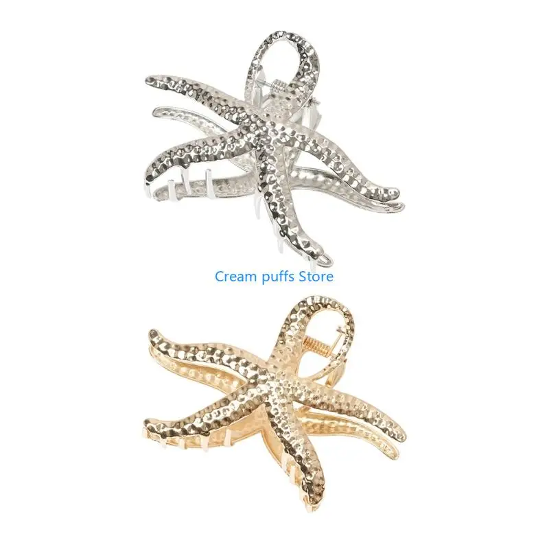

50LE Elegant Starfishes Design Metal Hair Claw Clip For Updos Low Buns Large Size Gold Silver 2025 New Dropping