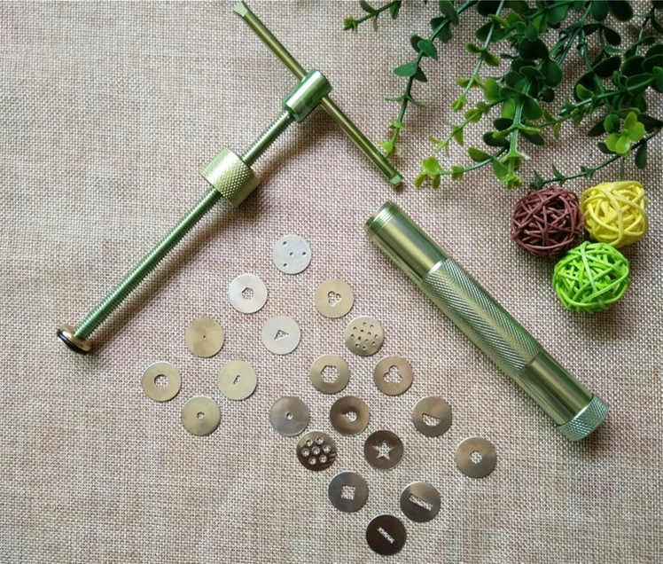 High Quality Green Clay Extruders Sculpture Gun Clay Sugar Paste Extruder Fondant Cake Sculpture Polymer Gun Tool H489